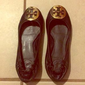 Tory Burch Black Flats